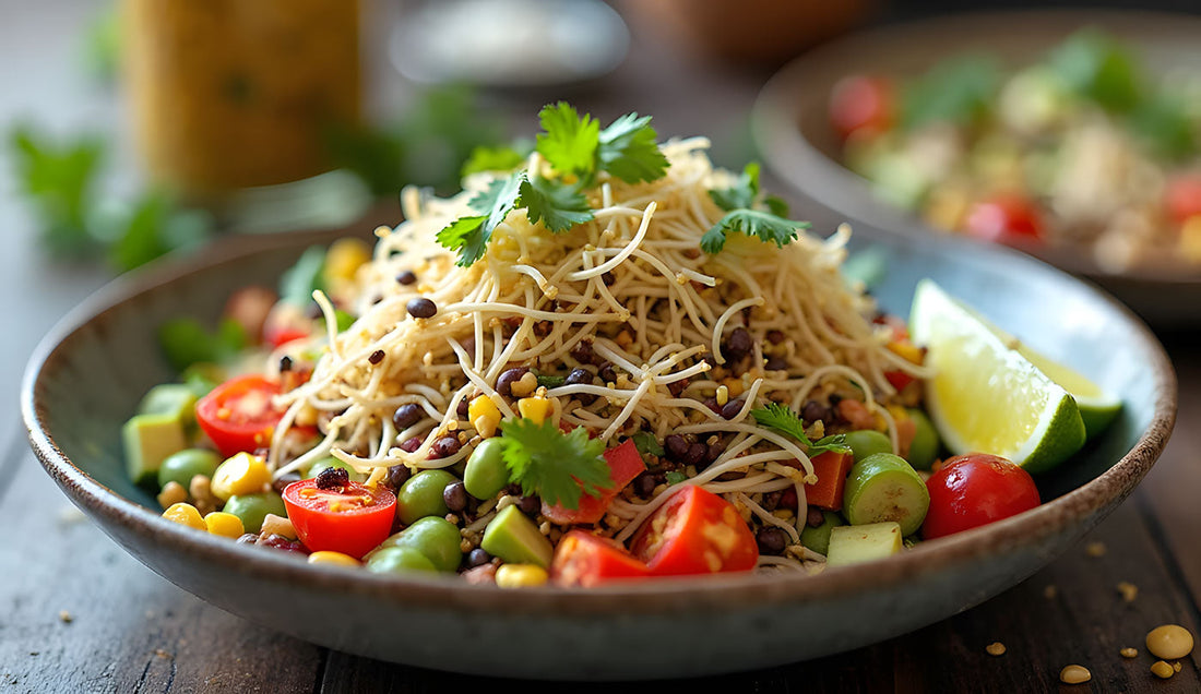 Southwestern Sprouted Bean Salad