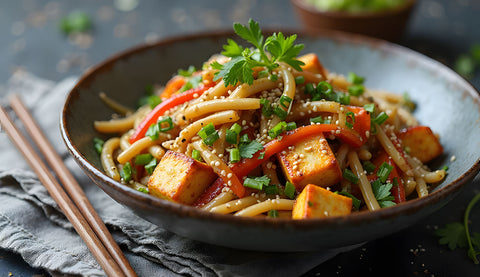 Mung Bean and Tofu Stir-Fry