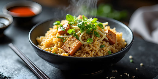 Pea Sprout and Tofu Fried Rice