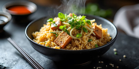 Pea Sprout and Tofu Fried Rice