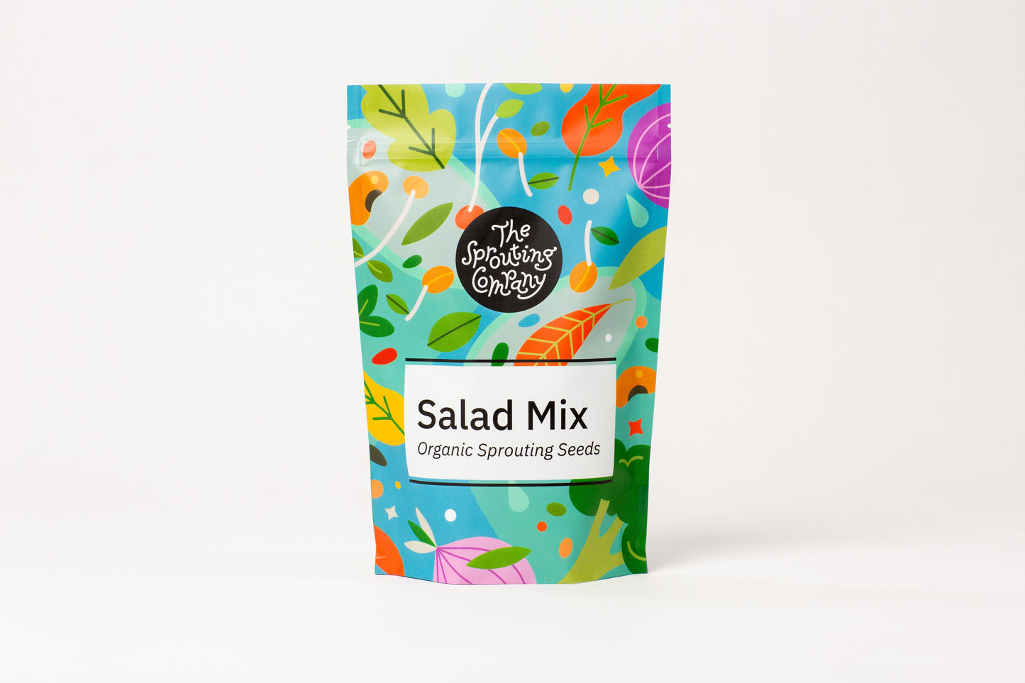 Organic salad mix sprouting seeds bag