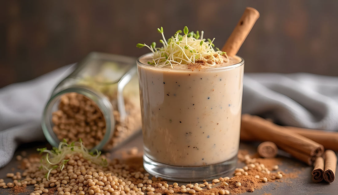 Creamy Cinnamon Lentil Sprout Smoothie