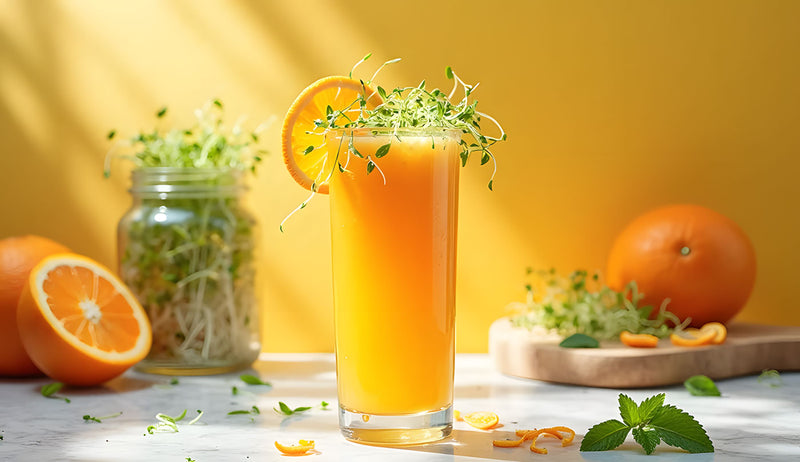 Sunny Citrus and Sprout Smoothie