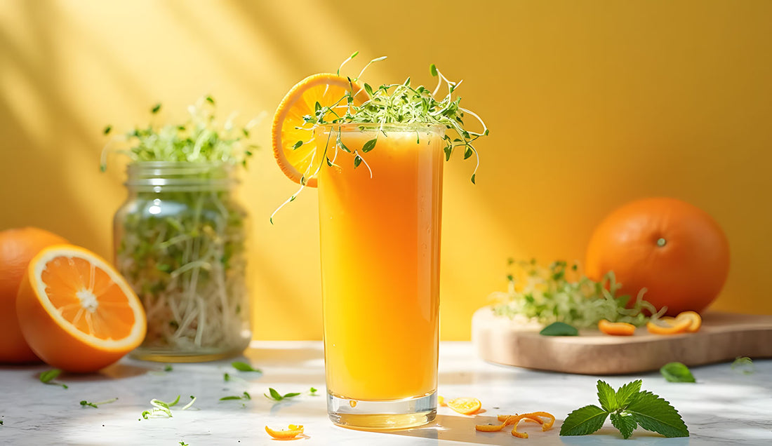 Radish Sprout and Mango Smoothie