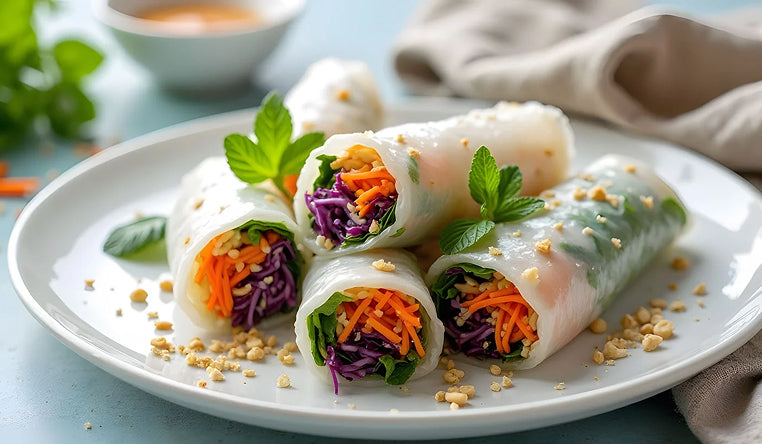 Mung Bean Sprout Spring Rolls