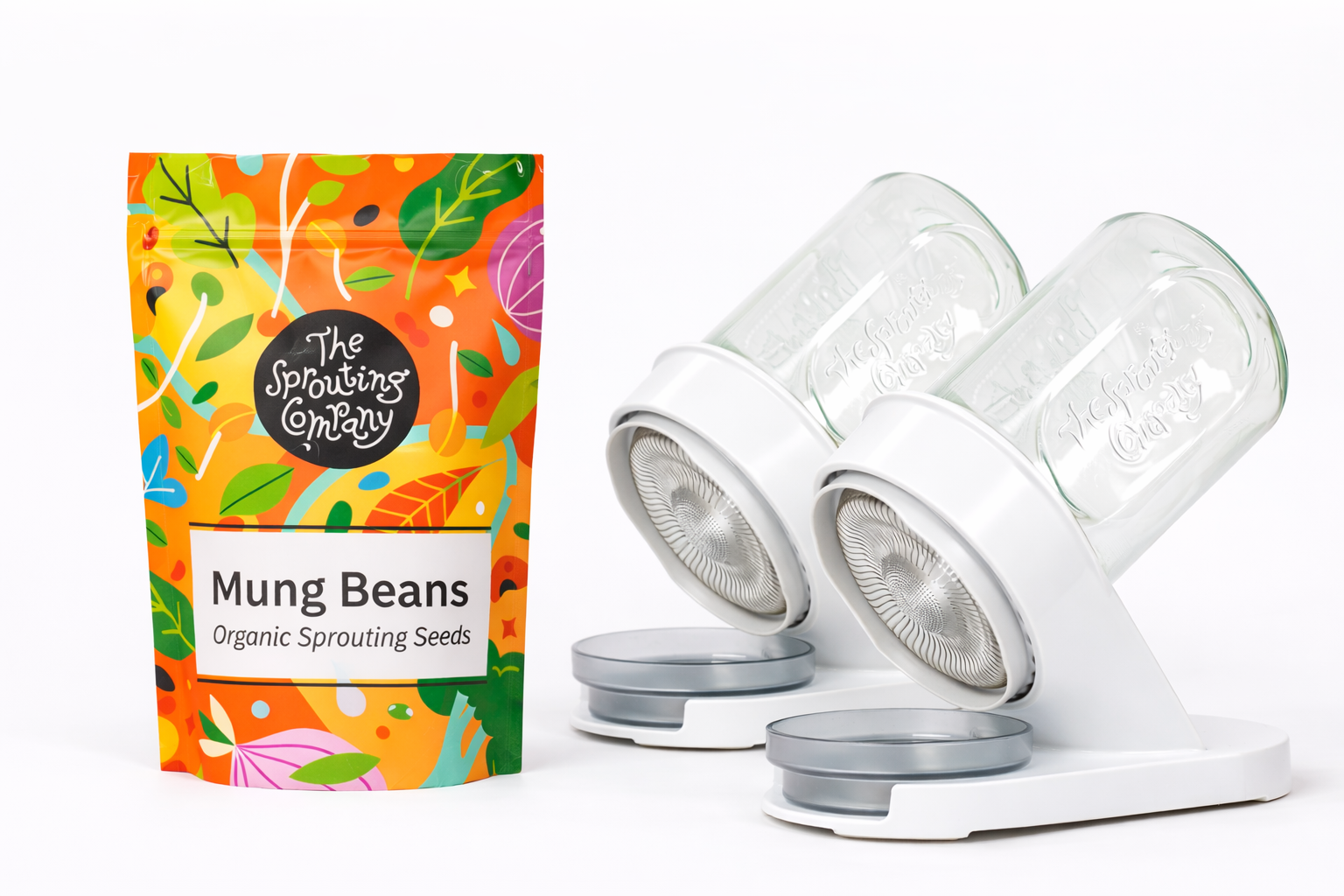 Organic mung beans with dual sprouter
