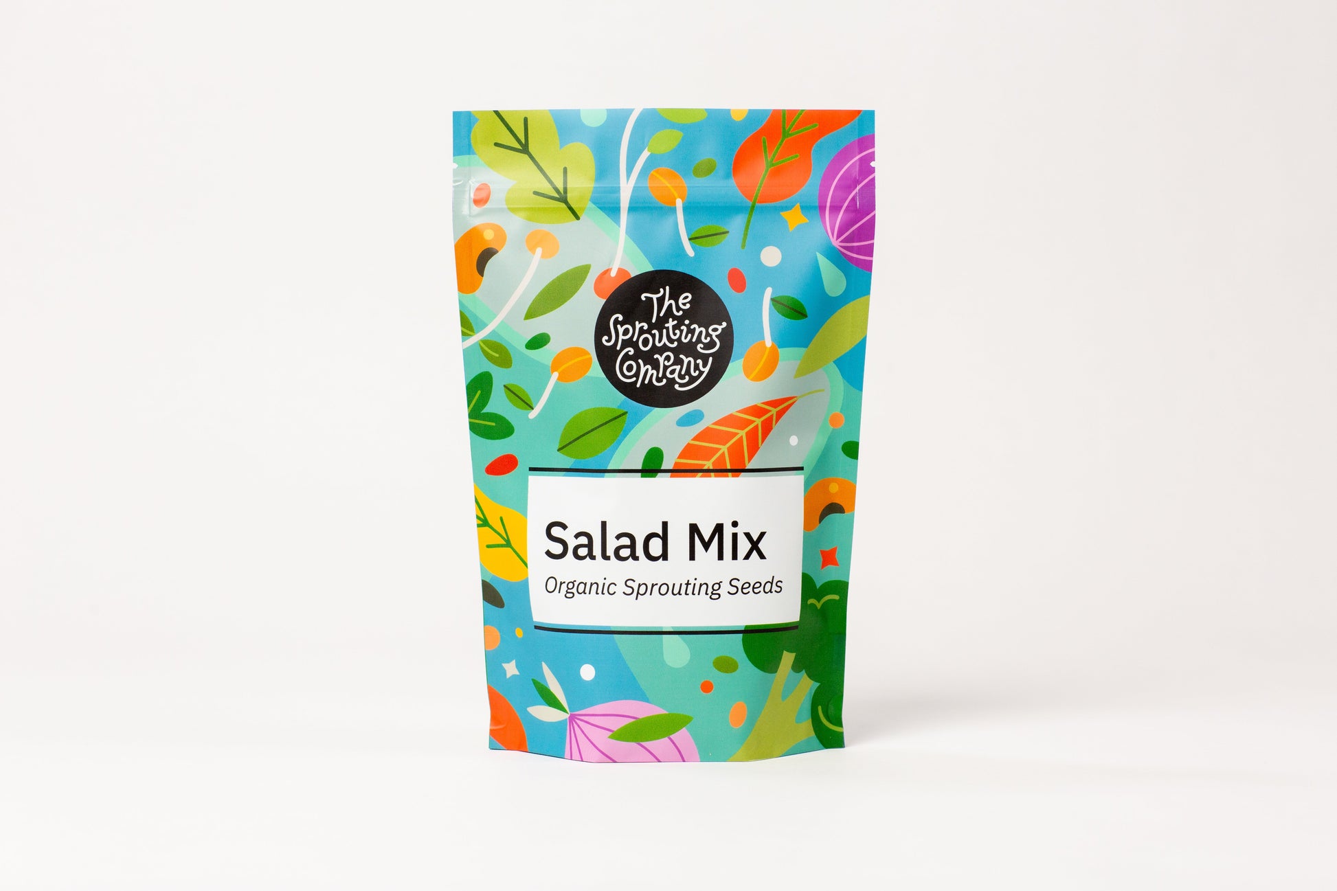 Organic salad mix sprouting seeds bag